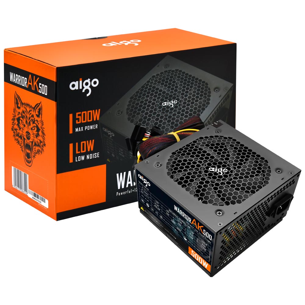 Foto do Produto Fonte de Alimentacao Aigo Warrior AK500 500W ATX / Nao Modular