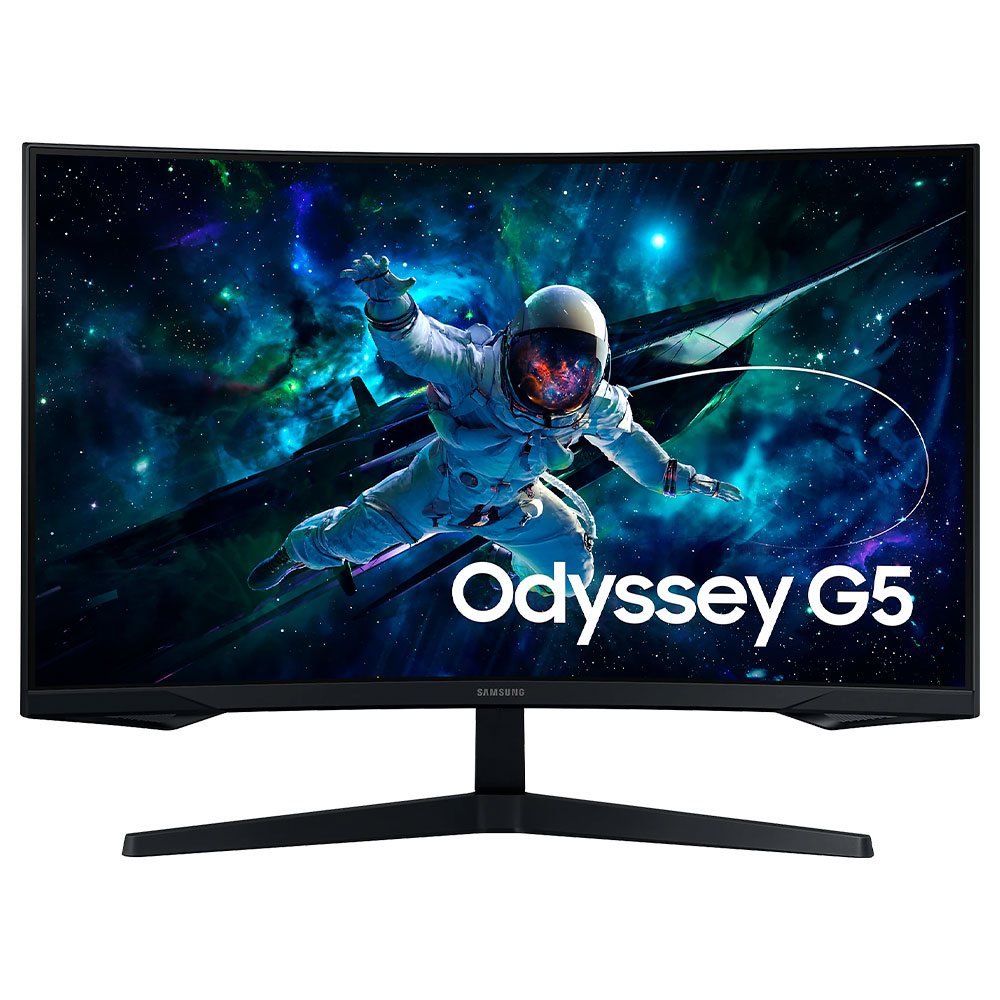 Foto do Produto Monitor Gamer Samsung Odyssey G55C LS27CG552EN 27" QHD LED Curvo 165Hz / 1Ms - Preto