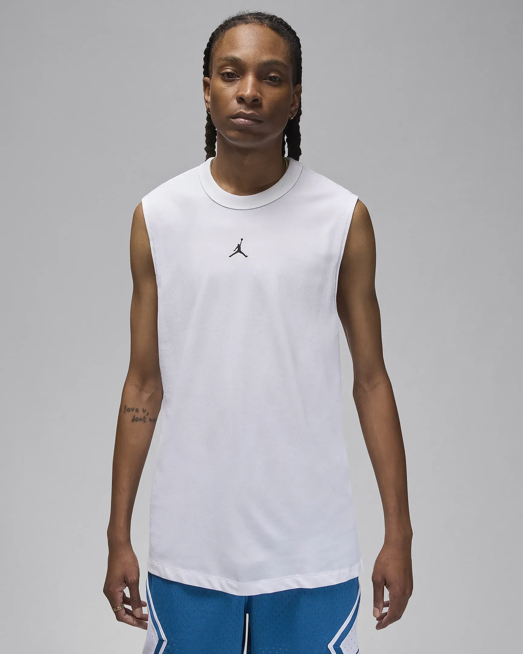Foto do Produto NIKE REGATA MASCULINO M J DF SPRT SLVS FN5856100 BLANCO (T) L