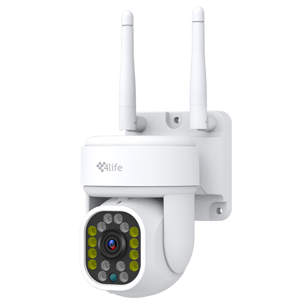Foto do Produto Camera de Seguranca 4LIFE FLD7G 360 Smart Outdoor / Wi-Fi / 2.5K / 4MP - Branco