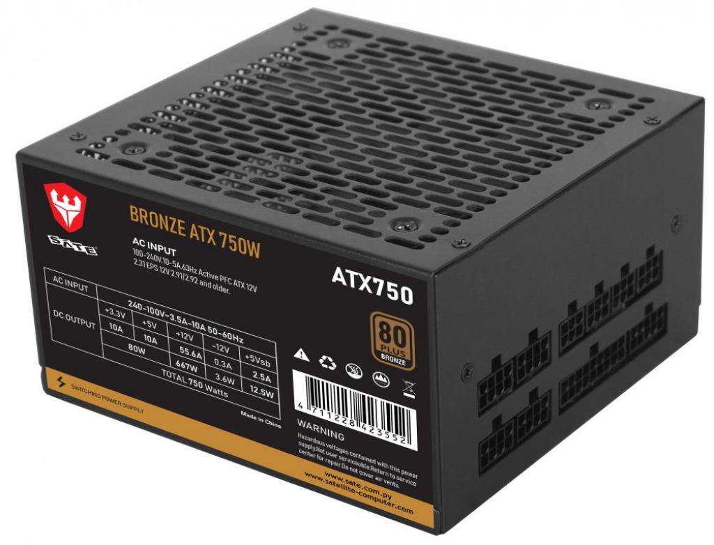 Foto do Produto Fonte Satellite 750WBZ Bronze 80PLUS 750W