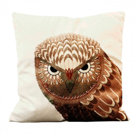 Foto do Produto Capa de Almofada Coruja Marrom