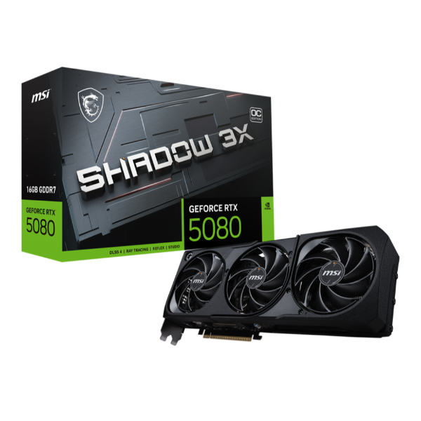 Foto do Produto VGA MSI 16GB RTX5080 SHADOW 3X OC