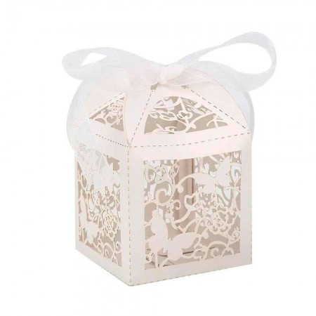 Foto do Produto Caixas de Lembrancinhas para Festa Borboleta T03 Branco