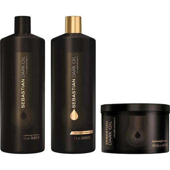 Foto do Produto Shampoo e Condicionador Sebastian Dark Oil 1L + Máscara 500ML