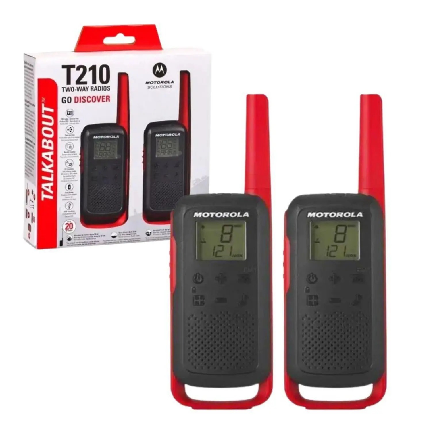 Foto do Produto TALKABOUT MOTOROLA T210 20 MILHAS/32KM BLACK