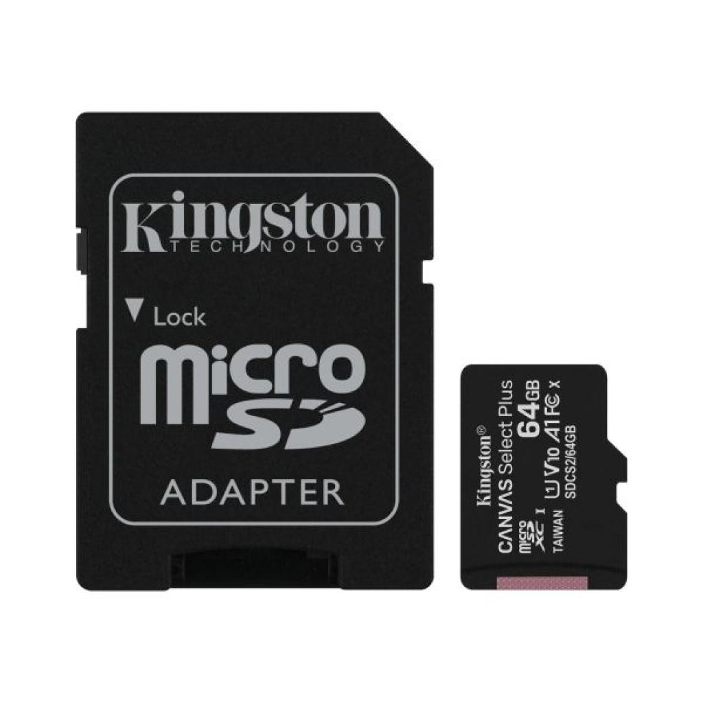 Foto do Produto Cartao de Memoria SD Micro 64GB Kingston Canvas CL10 100MB