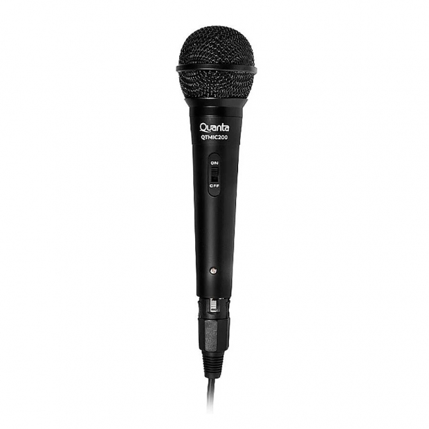 Foto do Produto MICROFONE QUANTA QTMIC200 XLR COM FIO PRETO