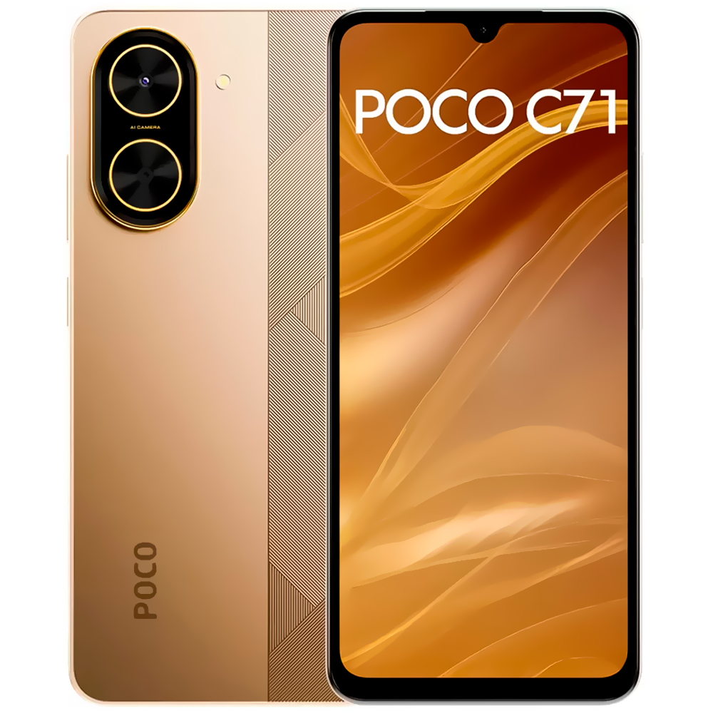 Foto do Produto Celular Xiaomi POCO C71 4GB de RAM / 128GB / Tela 6.88" / Dual Sim LTE - Dourado (Global)