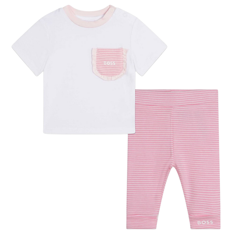 Foto do Produto CONJUNTO BOSS KIDS J98395 BLANCO/ROSA