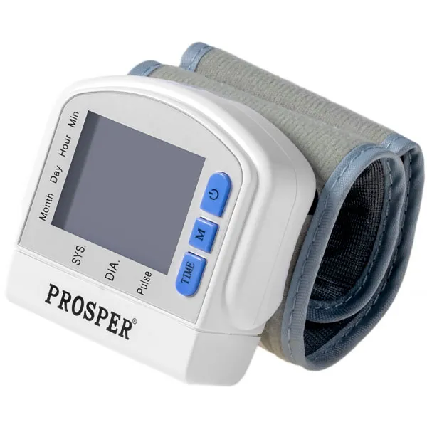 Foto do Produto Aparelho de Pressão Digital para Pulso Prosper P-4513 Tela LCD - Branco/Cinza