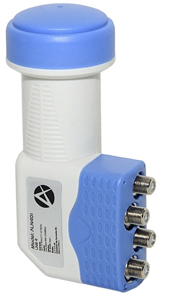 Foto do Produto LNB Alphasat ALN401 LNB4-BL - 4 Saídas - Branco