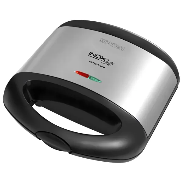 Foto do Produto Sanduicheira e Grill Mondial Inox Grill Premium S-07 800 watts 220V ~ 50/60 Hz - Prata/Preta