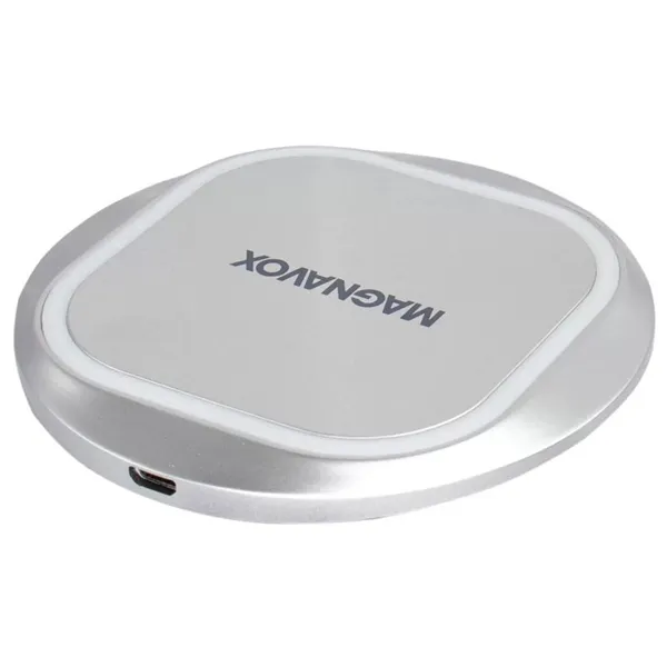 Foto do Produto Carregador Wireless MAGNAVOX MAC6719/MO 10 watts para Smartphones - Prata
