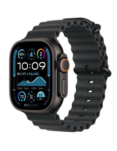 Foto do Produto Apple Watch Ultra 2 49mm Black Ti Black Ocean Band Mytc3l Model.a2986