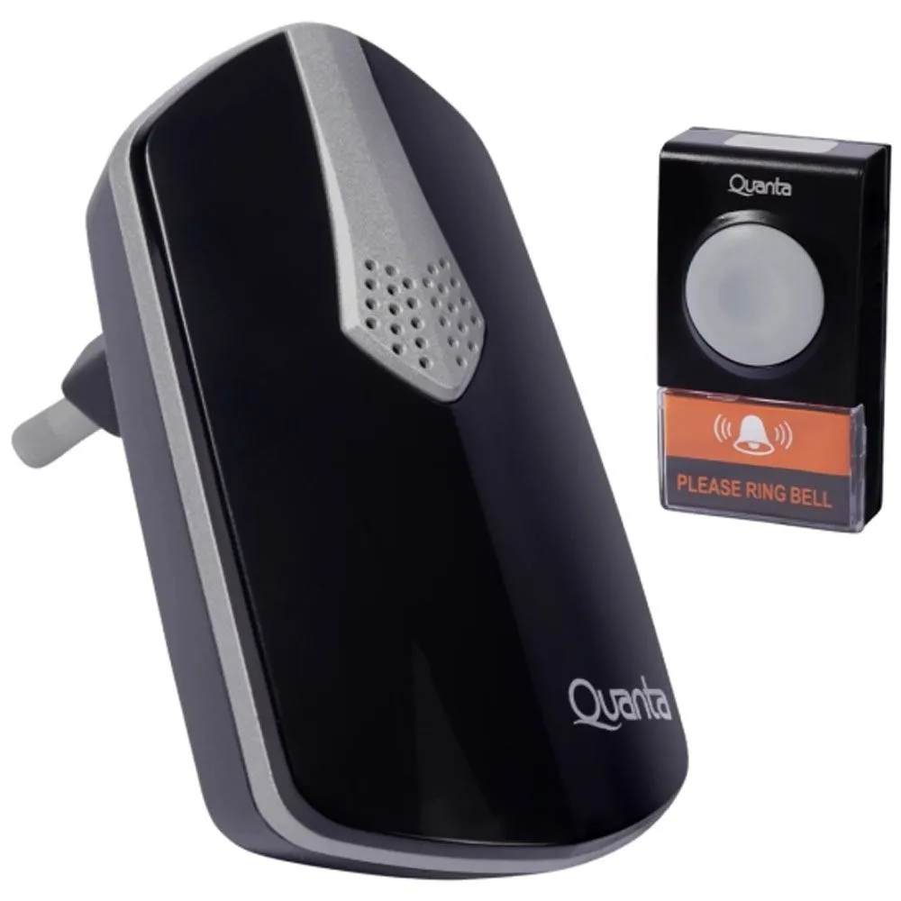 Foto do Produto QUANTA TIMBRE WIRELESS PR AGUA QTCWE05 150M/ELEC/BIVOLT NEGRO