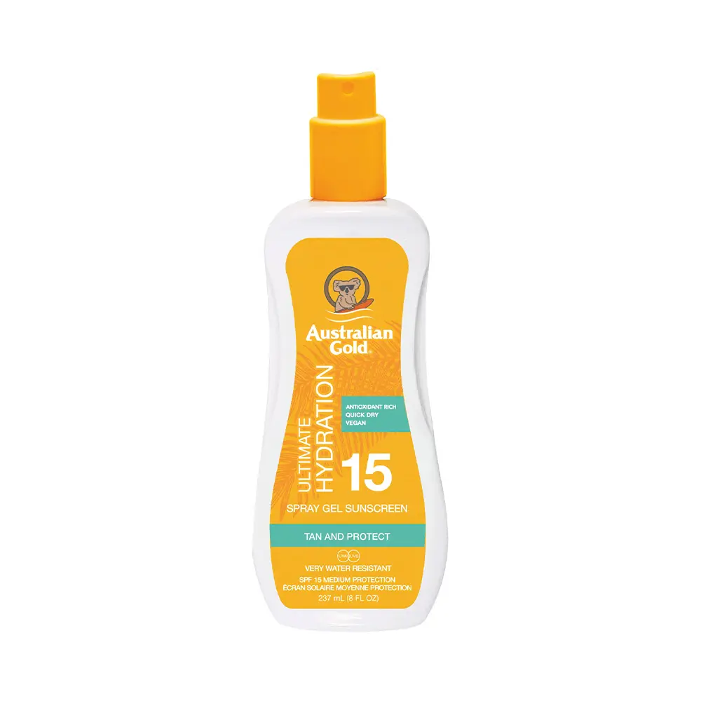 Foto do Produto Protector Solar Australian Gold Ultimate Hydration Spray Gel SPF15 237ml