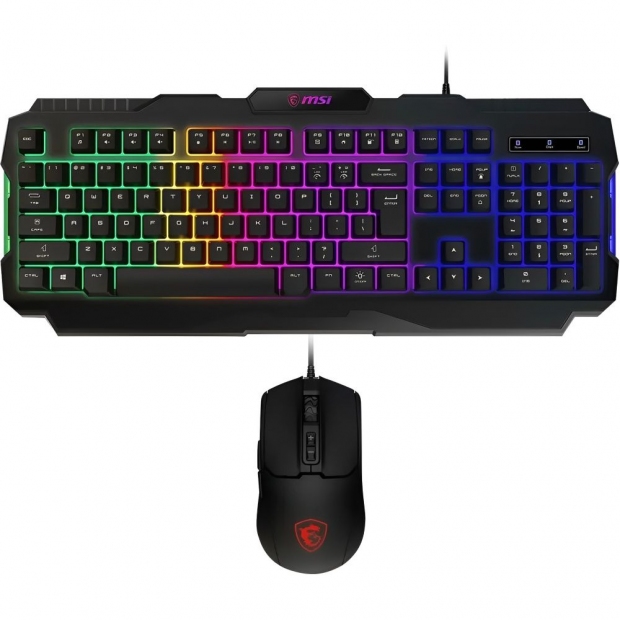 Foto do Produto TEC/MOUSE MSI FORGE GK100 LS USB RGB PRETO ESP