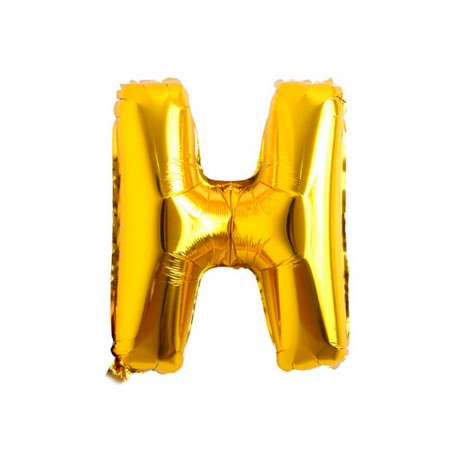 Foto do Produto Balao Letra H Dourado 16 Polegadas