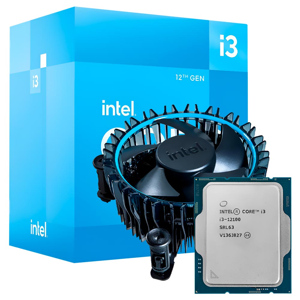 Foto do Produto Processador Intel Core i3 12100 Socket LGA 1700 / 3.30GHz / 12MB