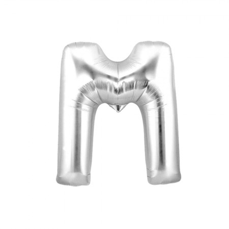 Foto do Produto Balao Letra M Prata 16 Polegadas