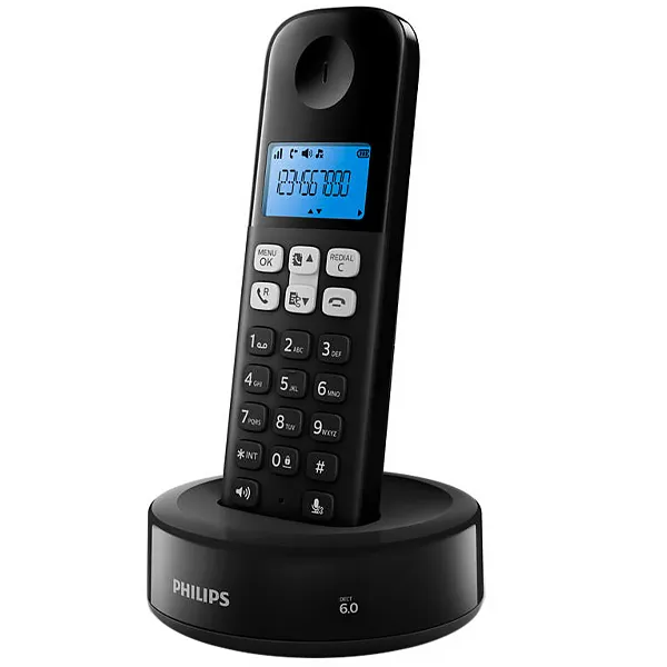 Foto do Produto Telefone Sem Fio Philips D130 D131 D1311B/77 com Identificador de Chamadas - Preto
