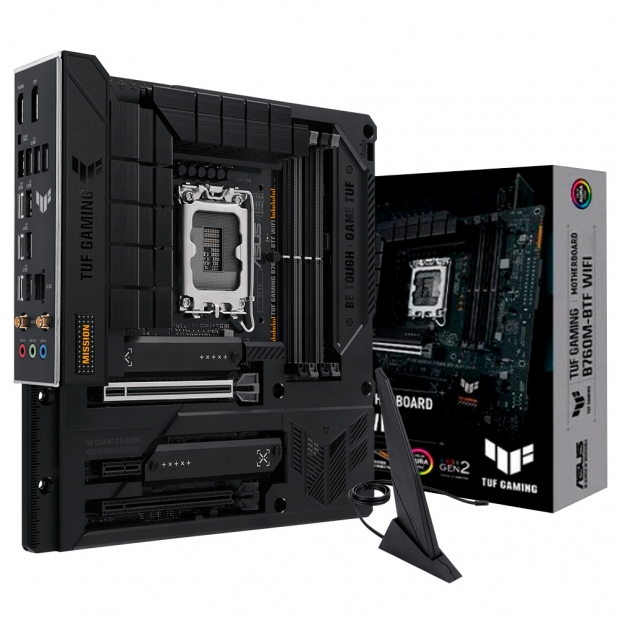 Foto do Produto Placa Mãe ASUS B760M-BTF TUF Gaming, Chipset Intel, Socket LGA 1700, Wifi, DDR4, HDMI, DisplayPort, ATX