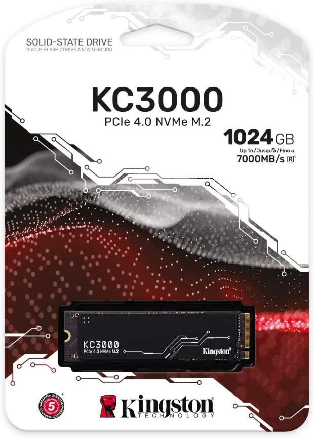 Foto do Produto HD SSD M.2 1TB NVME KINGSTON SKC3000S/1024G 7000MB