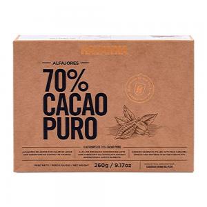 Foto do Produto Alfajor Havanna Recheio Doce de Leite Cobertura Chocolate Amargo 70% Cacao Caixa c/ 4X65G