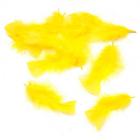 Foto do Produto Penas Decorativas para Festa 100 Unidades - Amarelo