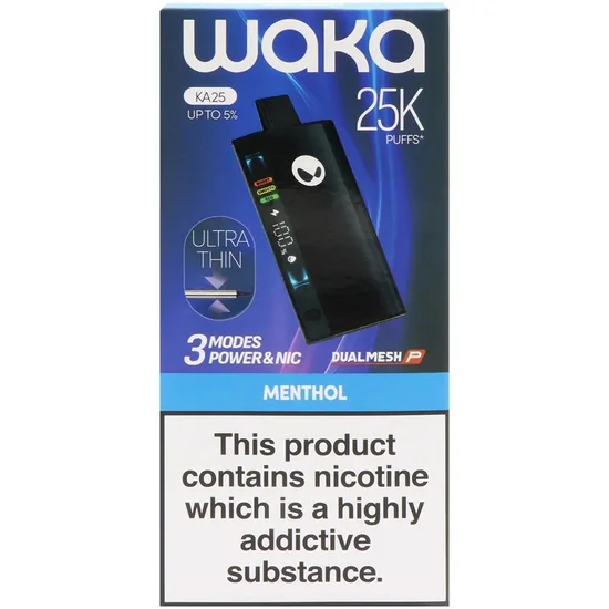 Foto do Produto Vaper Descartável Waka KA25 Menthol 25000 Puffs