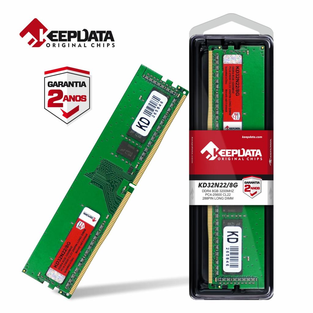 Foto do Produto Memoria Ram Keepdata KD32N22/8G DDR4 8GB 3200