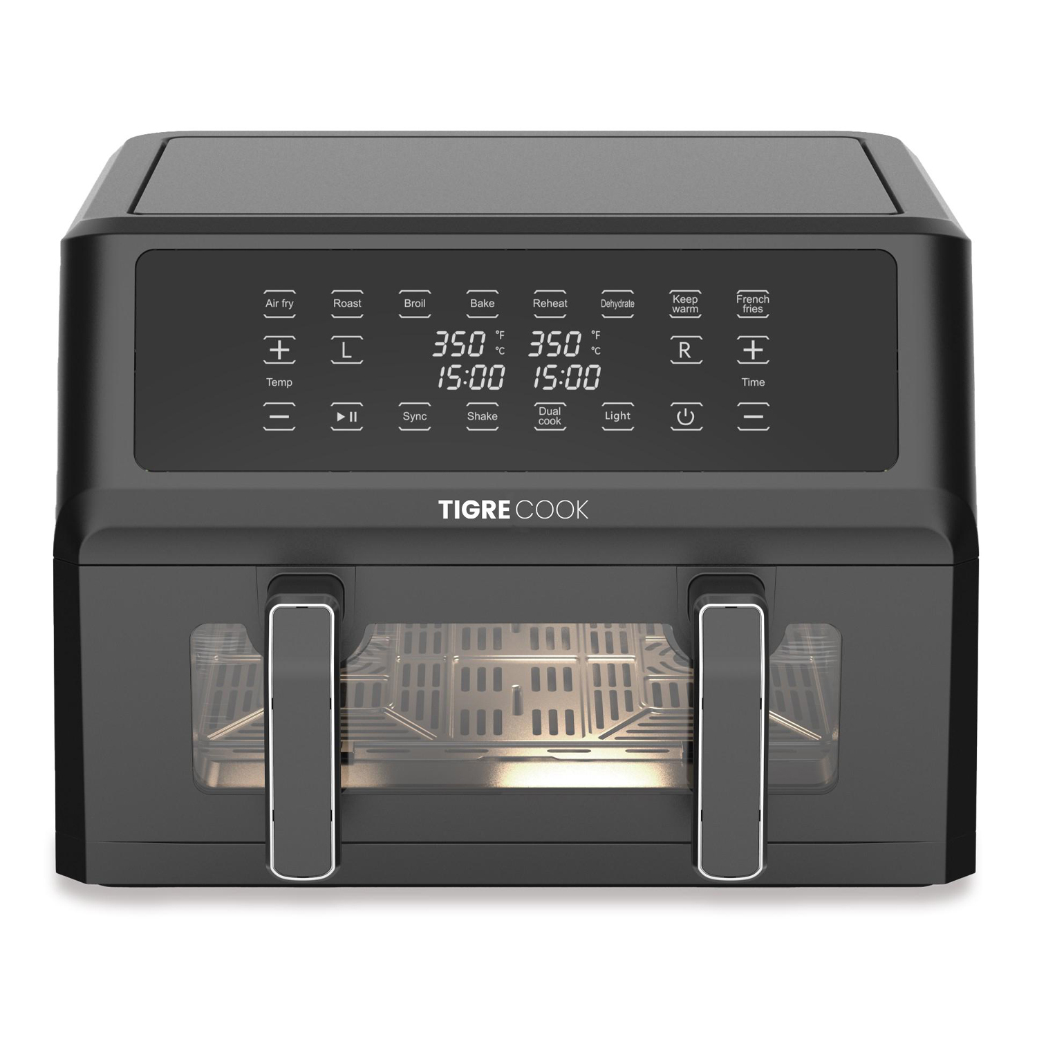 Foto do Produto Fritadeira Elétrica Tigrecook Dual AFT11002-UL - 1700W - 11L - 110V - 50/60 Hz - Preto