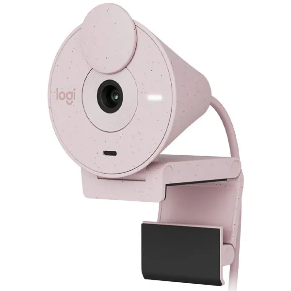 Foto do Produto Webcam Logitech Brio 300 Full HD USB-C - Rosa