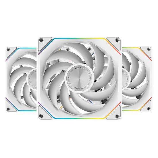 Foto do Produto Cooler Fan de Gabinete Kit com 3, Aigo Darkflash G16, ARGB 3-pinos/PWM 4-pinos, 120mm, sem Controlador, Branco