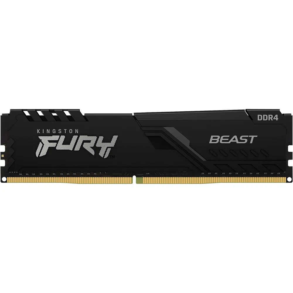 Foto do Produto Memória Kingston DDR4 16GB 3200MHz Black Fury Beast - KF432C16BB/16