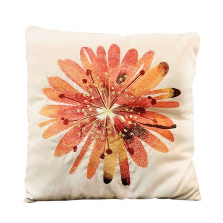 Foto do Produto Capa de Almofada Estampa Flor Laranja