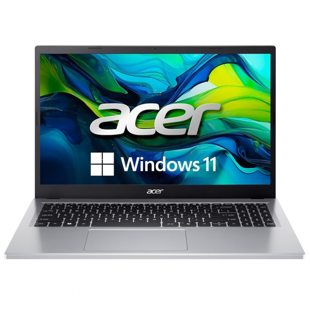 Foto do Produto Notebook Acer Aspire GO AG15-31P-3947, Intel Core I3-N305 1.8GHZ, 8GB RAM, 128GB UFS, Tela 15.6" Full HD, Pure Prata, Windows 11 Home, Inglês