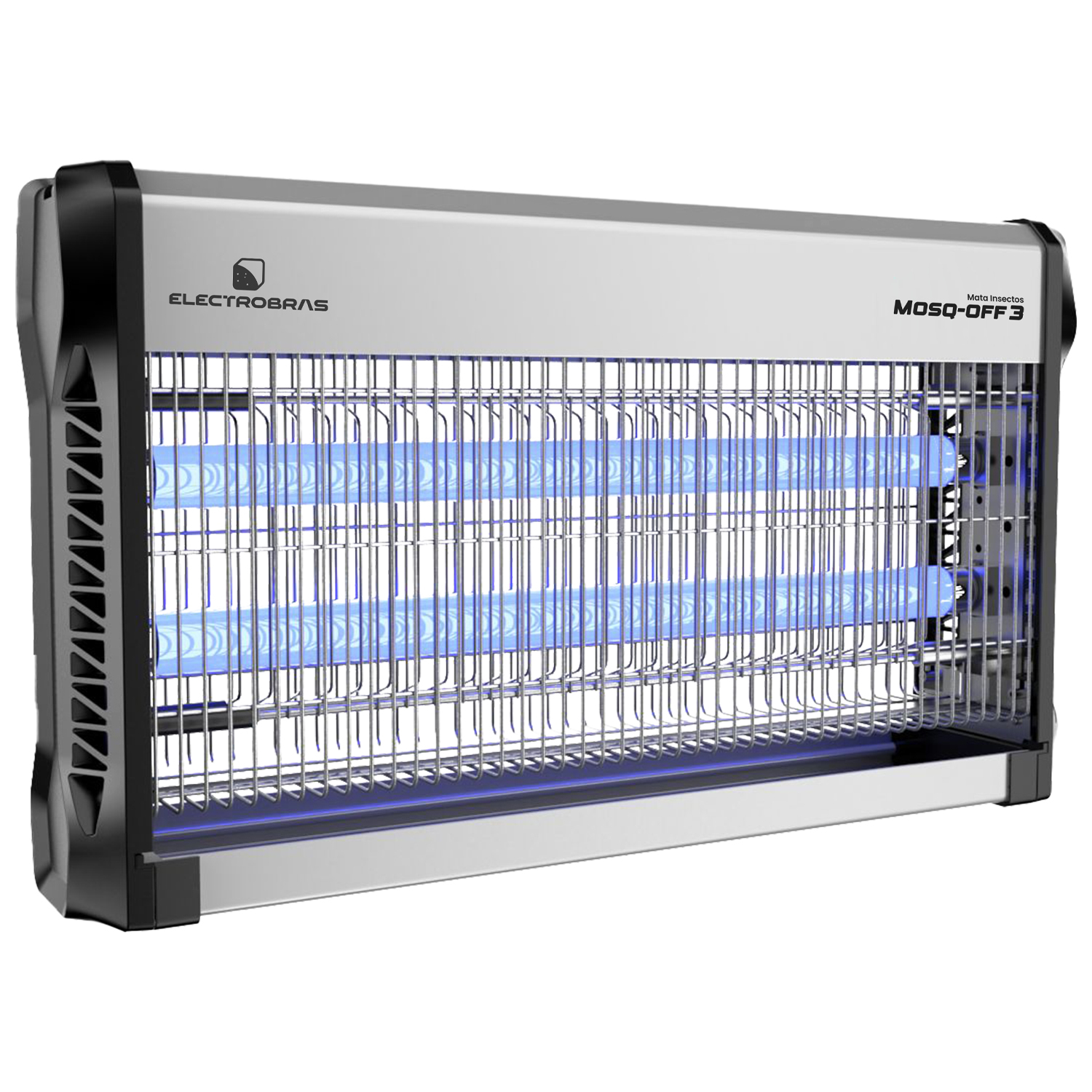 Foto do Produto Mata Mosquitos ElectroBras Mosq-Off3 EBMI-30 - 30W - 2 Lâmpadas UV - 110V - Branco e Preto