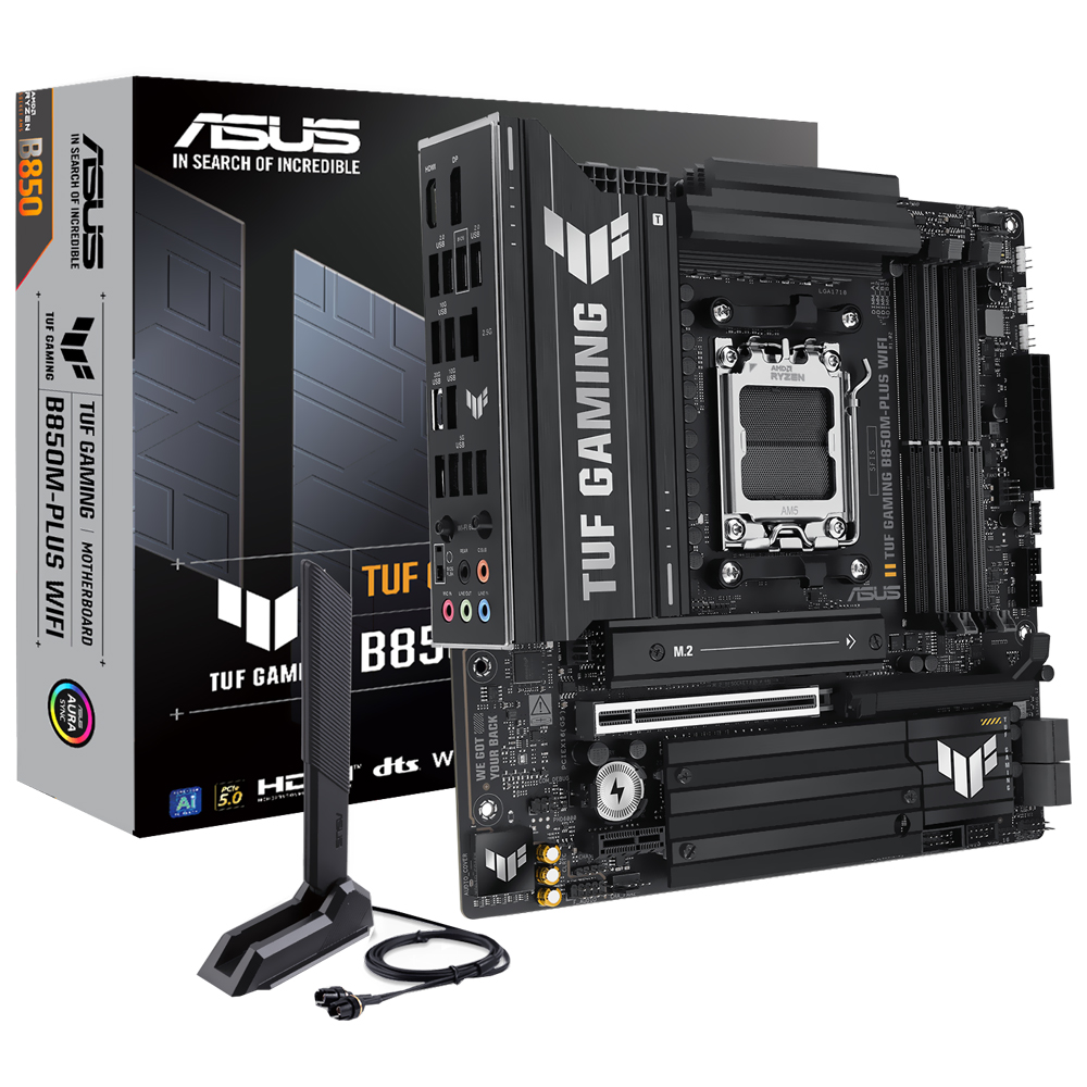 Foto do Produto Placa Mae ASUS TUF Gaming B850M-PLUS Wi-Fi Socket AM5 / DDR5