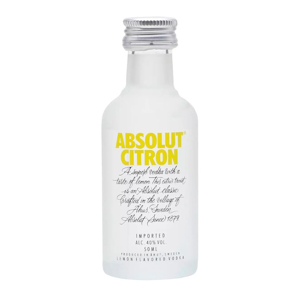 Foto do Produto VODKA ABSOLUT CITRON MINIATURA 50ML