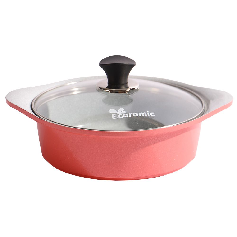 Foto do Produto ECORAMIC CAZUELA CERAMICA C/TAPA 22CM ROSA