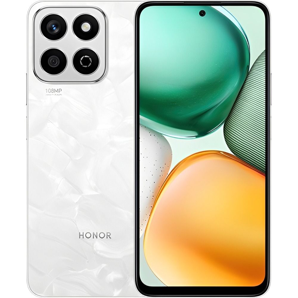 Foto do Produto Smartphone HONOR X7C Dual SIM 8GB+256GB 6.77? – Moonlight White 5109BNCM