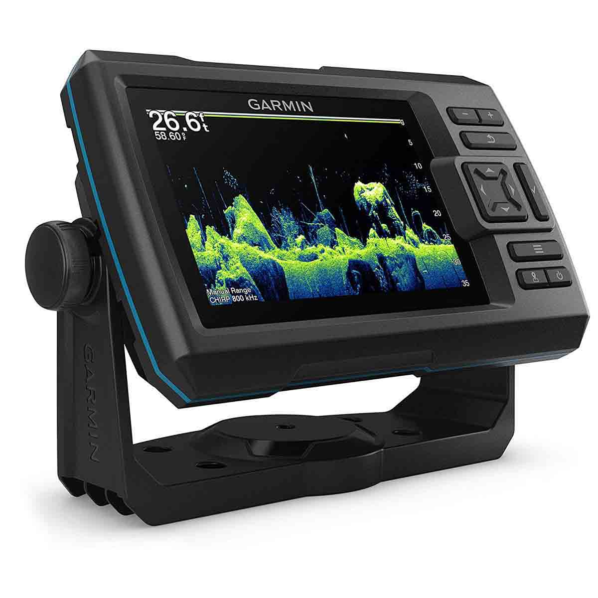 Foto do Produto GPS Garmin STRIKER Vivid 5cv - Com Transdutor GT20-TM - À Prova D'água - 5'' - Preto