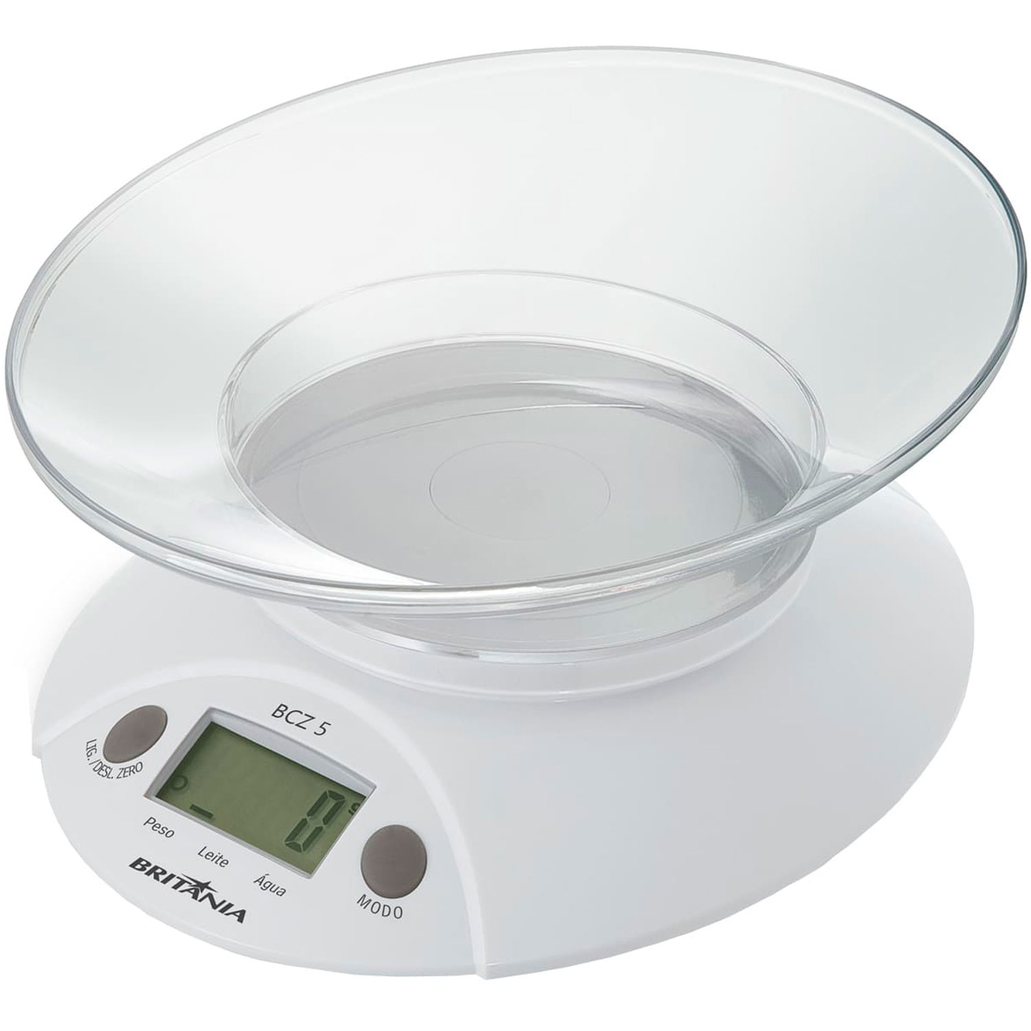 Foto do Produto Balança Digital Britânia BCZ5 - Até 5Kg - Branco