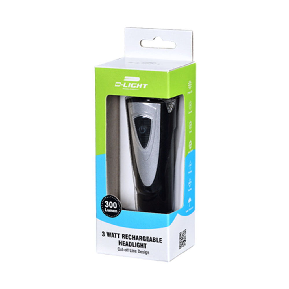 Foto do Produto Luz Dianteira Para Bicicleta Dlight CG-124P USB
