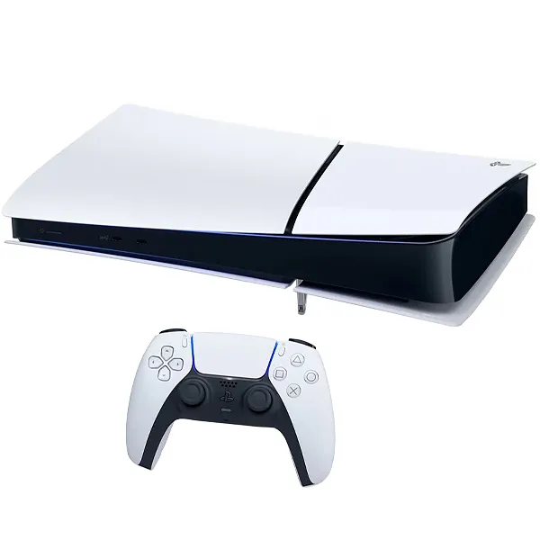 Foto do Produto Console Sony PlayStation 5 Slim Digital Edition 1TB CFI-2015 8K - Branco/Preto (CX Feia)