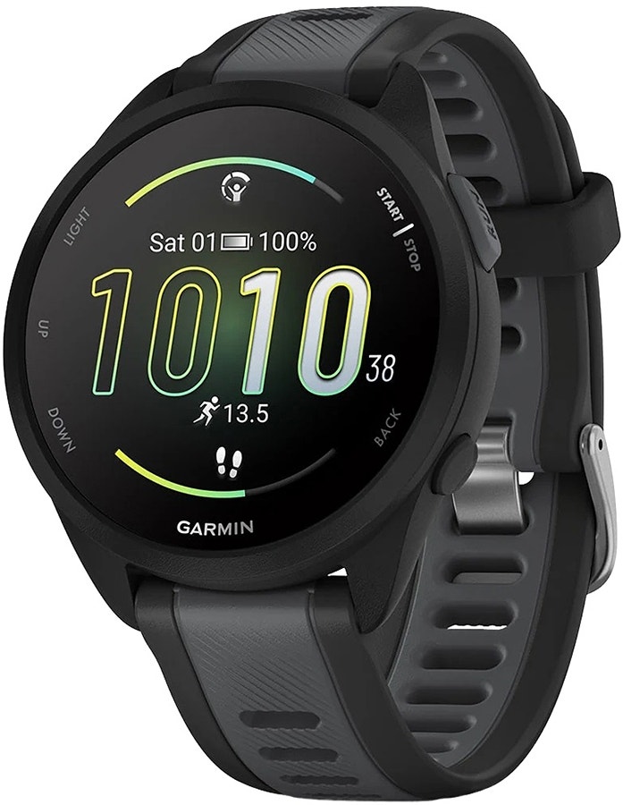 Foto do Produto Relógio GPS Garmin Forerunner 165 Music 010-02863-30 - Black/Slate Gray