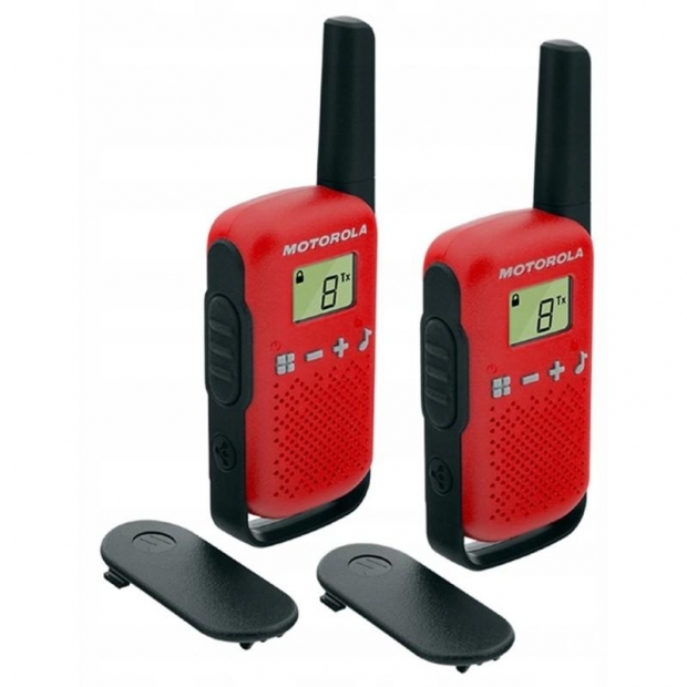 Foto do Produto WALKIE TALKIE MOTOROLA T110 25KM BLACK/RED