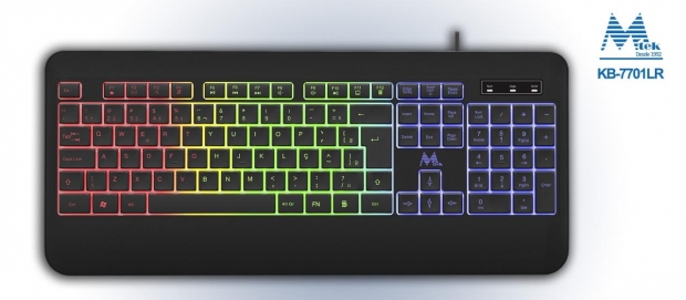 Foto do Produto TECLADO MTEK KB-7701LR PORT GAMING RAINBOW BLACK